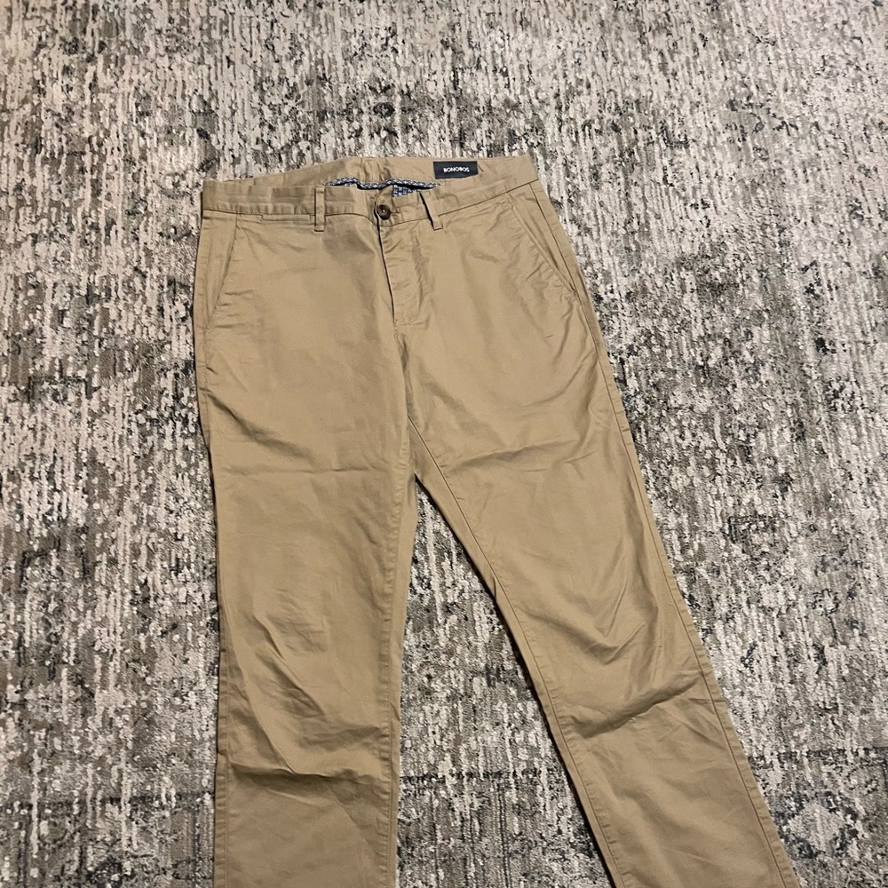 Bonobos Lightweight summer stretch chinos tailored 32/34 Kahki